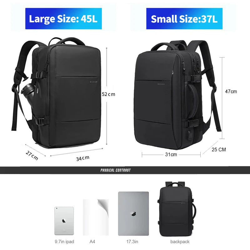 Expandable Men'S Backpack Waterproof 17.3 in Laptop Backpack Man Large Capacity Hiking Travel Bag Male Backpacks for Men