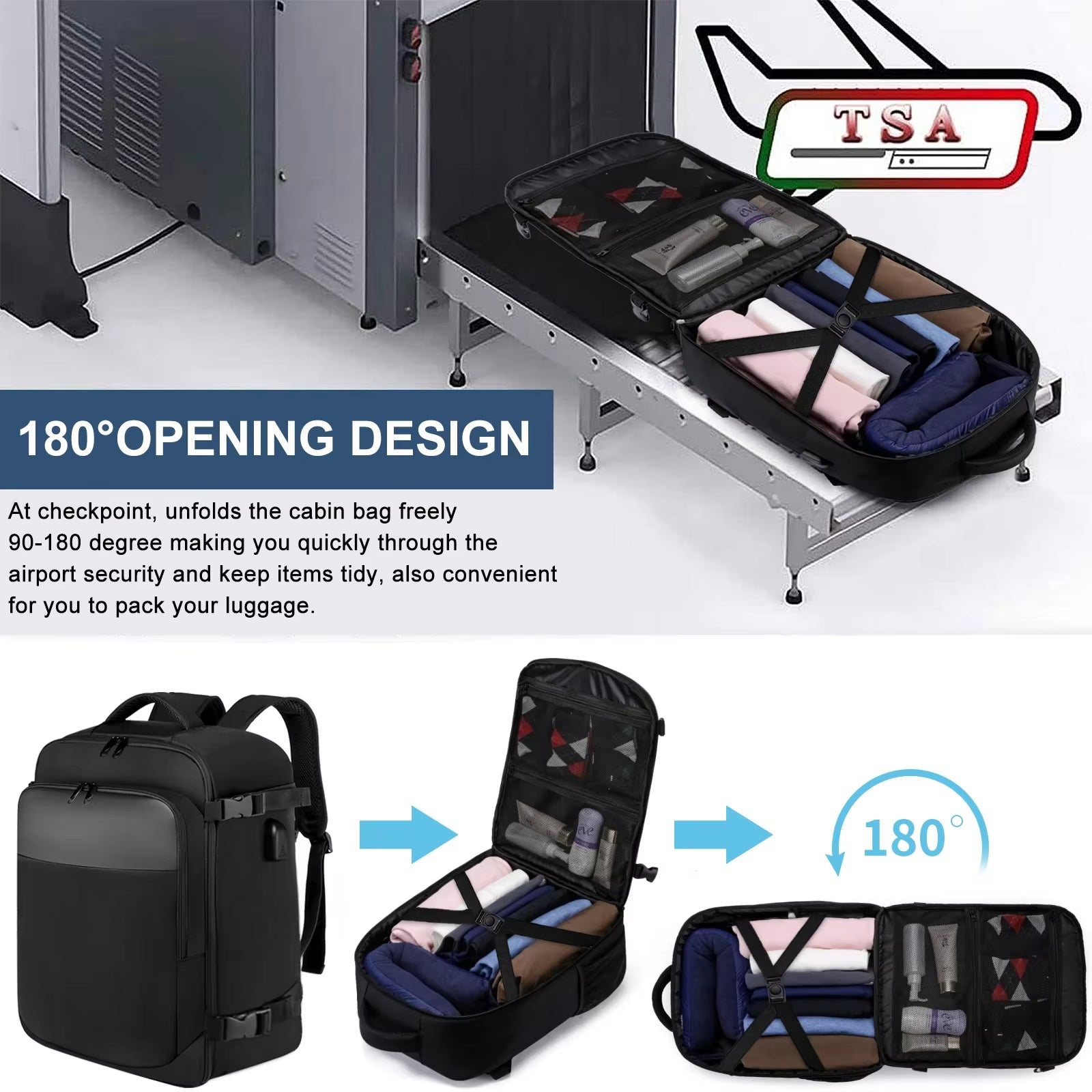 Ryanair 40X20X25 and 45X36X20 Travel Backpack,Laptop Backpack,Unisex.Multifunctional Bag,School Bag,University,Trekking Rucksack